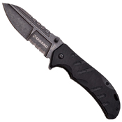 US Marines G10 Handle Half Serrated Folding Blade Knife