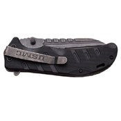 US Marines G10 Handle Half Serrated Folding Blade Knife