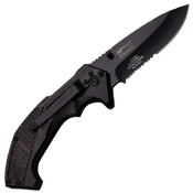 Marines Anodized Aluminum Handle w/ Pivot Ring Folding Knife