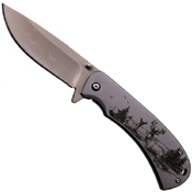 Master Collection 4.5 Inch Eagle Art Work Steel Folding Knife