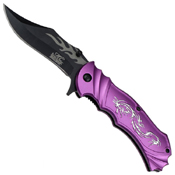 Masters Collection Dragon on Handle Ballistic Folding Knife