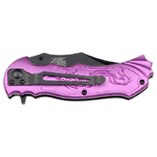 Masters Collection Dragon on Handle Ballistic Folding Knife