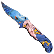 Masters Collection 3D Sculpted Mermaid Folding Knife