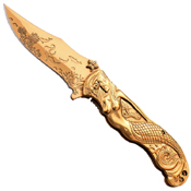 Masters Collection 3D Sculpted Mermaid Folding Knife