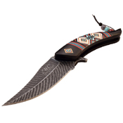 Masters Collection Feather Shape Blade Folding Knife