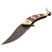 Masters Collection Feather Shape Blade Folding Knife