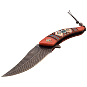 Masters Collection Feather Shape Blade Folding Knife