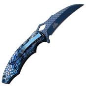 Masters Collection Laser Etch Titanium Coated Blade Folding Knife