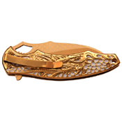 Masters Collection Laser Etch Titanium Coated Blade Folding Knife