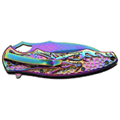 Masters Collection Laser Etch Titanium Coated Blade Folding Knife