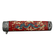 Masters Collection Dragon Pattern Handle Folding Knife