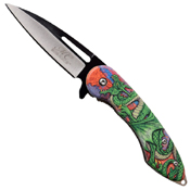 Masters Collection A051 Embossed Printing Folding Knife
