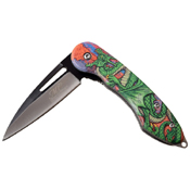 Masters Collection A051 Embossed Printing Folding Knife