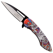 Masters Collection A051 Embossed Printing Folding Knife