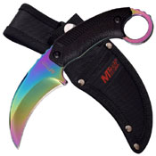 Titanium Coated Stainless Steel Blade Karambit Knife