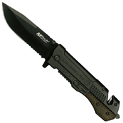 Black Gun Shaped Aluminum Handle Folding Knife