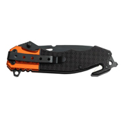 Aluminum Handle Half Serrated Folding Knife