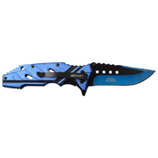 MTech USA Black/Electro-Plated Two Tone Blade Folding Knife