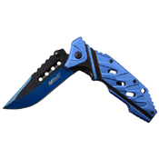 MTech USA Black/Electro-Plated Two Tone Blade Folding Knife