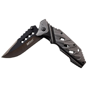 MTech USA Black/Electro-Plated Two Tone Blade Folding Knife