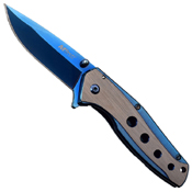 MTech USA Two Tone Stainless Steel Handle Folding Knife