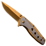 MTech USA Two Tone Stainless Steel Handle Folding Knife