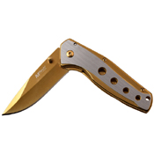 MTech USA Two Tone Stainless Steel Handle Folding Knife