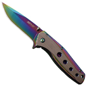MTech USA Two Tone Stainless Steel Handle Folding Knife