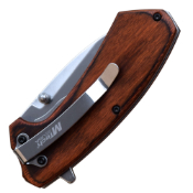 Master Cutlery MTech Usa MT-A1163BR Folding Knife - Brown Wood Handle 