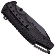 A862BK Black Aluminum Handle Folding Knife