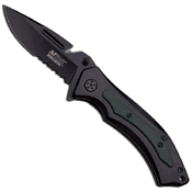 Mtech Usa 4.75 Inches Closed Spring Assisted Folder With Green Handle