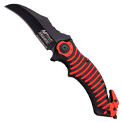 A884 Dual Tone Anodized Aluminum Handle Folding Knife
