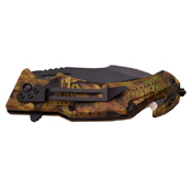 4.75 Inch Closed Half Serrated Folding Knife