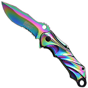 A888 Half-Serrated Edge Folding Knife