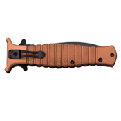 Rubberized Aluminum Handle Folding Knife