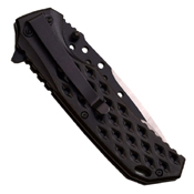 MTech USA Aluminum Handle Half Serrated Edge Folding Knife