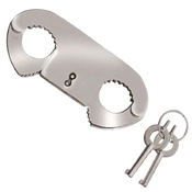 MTech USA Carbon Steel Silver Thumb Handcuff