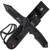 10.25 Inch Black Fixed Blade Knife