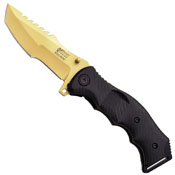 Xtreme 5 inch Black G-10 Handle Spring Assisted Folding Knife