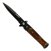 Tac Force Spring-Assisted Knife - Brown Pakkawood