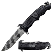 Tac-Force Urban Camo 3mm Thick Blade Folding Knife