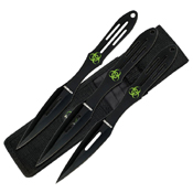 Z-Hunter Black Stainless Steel Handle Throwing Knife Set