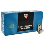 9mm P.A. Blank Ammo Cartridges - 50ct.