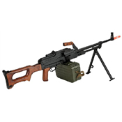 A&K Matrix PKM Russian Battlefield Squad Real Wood Airsoft Machine Gun