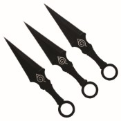 Enhance your ninja skills with the Neptune Kunai Throwing Knife Set. Crafted for precision and durability, this 3-piece set features a sleek black design adorned with a striking ninja symbol.