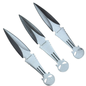 Punisher Skull Head Throwing Knife Set w/Sheath