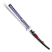 Katana Trafalgar Law'S 2-Tone Stainless Steel Blade - Purple Handle W/ Puff Guard