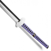 Katana Trafalgar Law'S 2-Tone Stainless Steel Blade - Purple Handle W/ Puff Guard