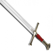Sword Of Isildur Stainless Steel Blade - Red Scaled Handle W/ Bronze