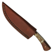 True Damascus Fixed Blade Knife - Stag Antler